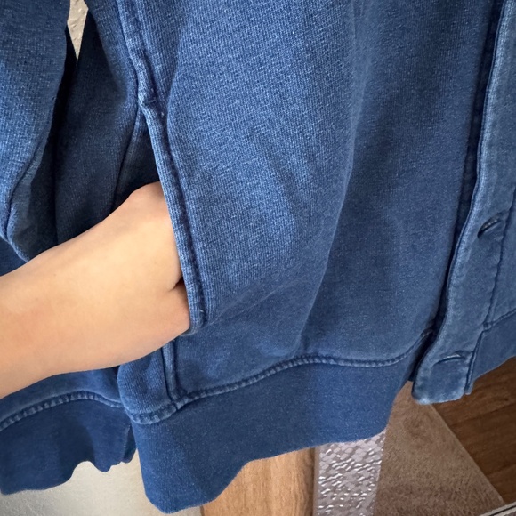Men's UNIQLO Indigo dye sweat cardigan, Medium - Picture 3 of 8